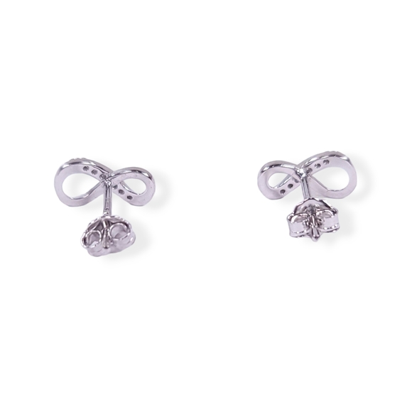 New! Elegant Infinity Plating Inlay Sterling Silver-Zircon Earrings - Picture 3 of 4